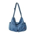 thumbnail image 1 of fastboy Durable Hobo Bag Casual Tote Stylish Handbag Multipurpose for Trip Work Gym Light Blue, 1 of 9