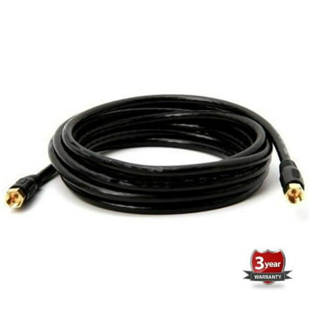 BoostWaves 12ft Rg6 High Definition HDTV Satellite Black Coaxial Cable - Low