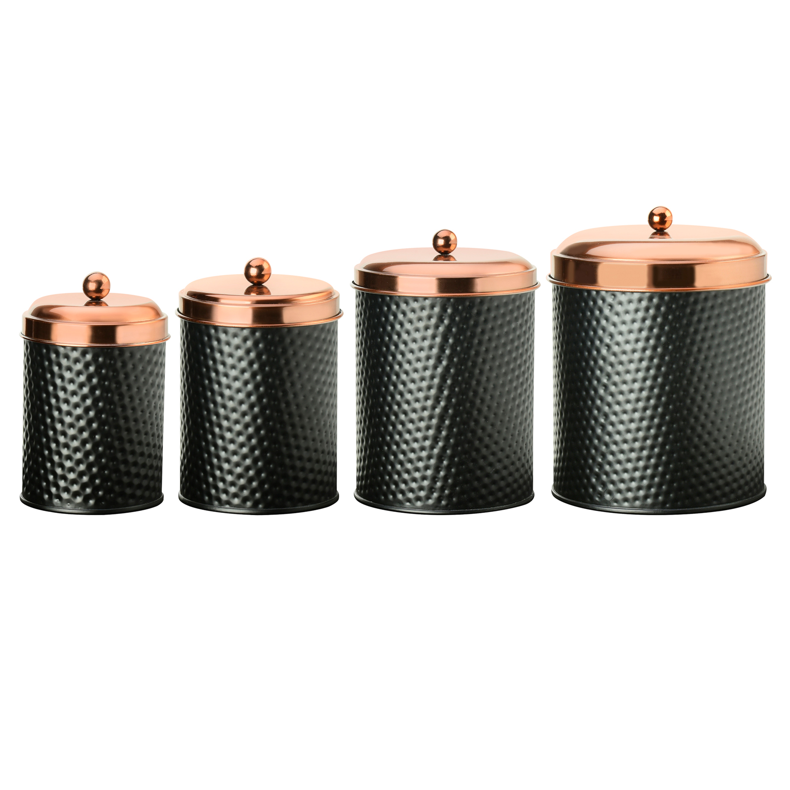 Ashby Copper Black Metal Canister, Assorted Set of 4 - Walmart.com