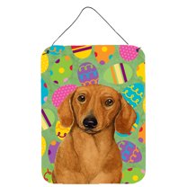 Carolines Treasures LH9402DS1216 Dachshund Easter Eggtravaganza Wall or Door Hanging Prints 12WX16H multicolor