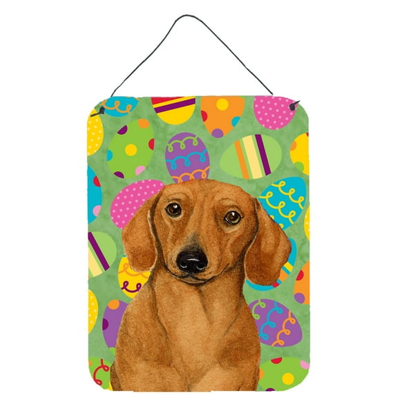 Carolines Treasures LH9402DS1216 Dachshund Easter Eggtravaganza Wall or Door Hanging Prints 12WX16H multicolor