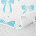 thumbnail image 5 of Erosebridal Blue Ribbon Bow Twin Quilt Set,Kawaii Stars Print Twin Coverlet Set For Girls,2-Piece, 5 of 7