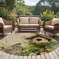 thumbnail image 5 of Spring Floral 6ft Round Rugs, Birds Cabin Watercolor Botanical Retro Art Washable Non-Slip Area Rugs for Living Room Bedroom Kitchen, Soft Low Pile Dining Room Kicthen Circle Carpet, Indoor Floor Rug, 5 of 9