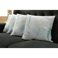 thumbnail image 2 of Ambesonne White Throw Pillow Cover 4 Pack, Feather Peacock Vintage, 16", Mint Green Yellow, 2 of 6