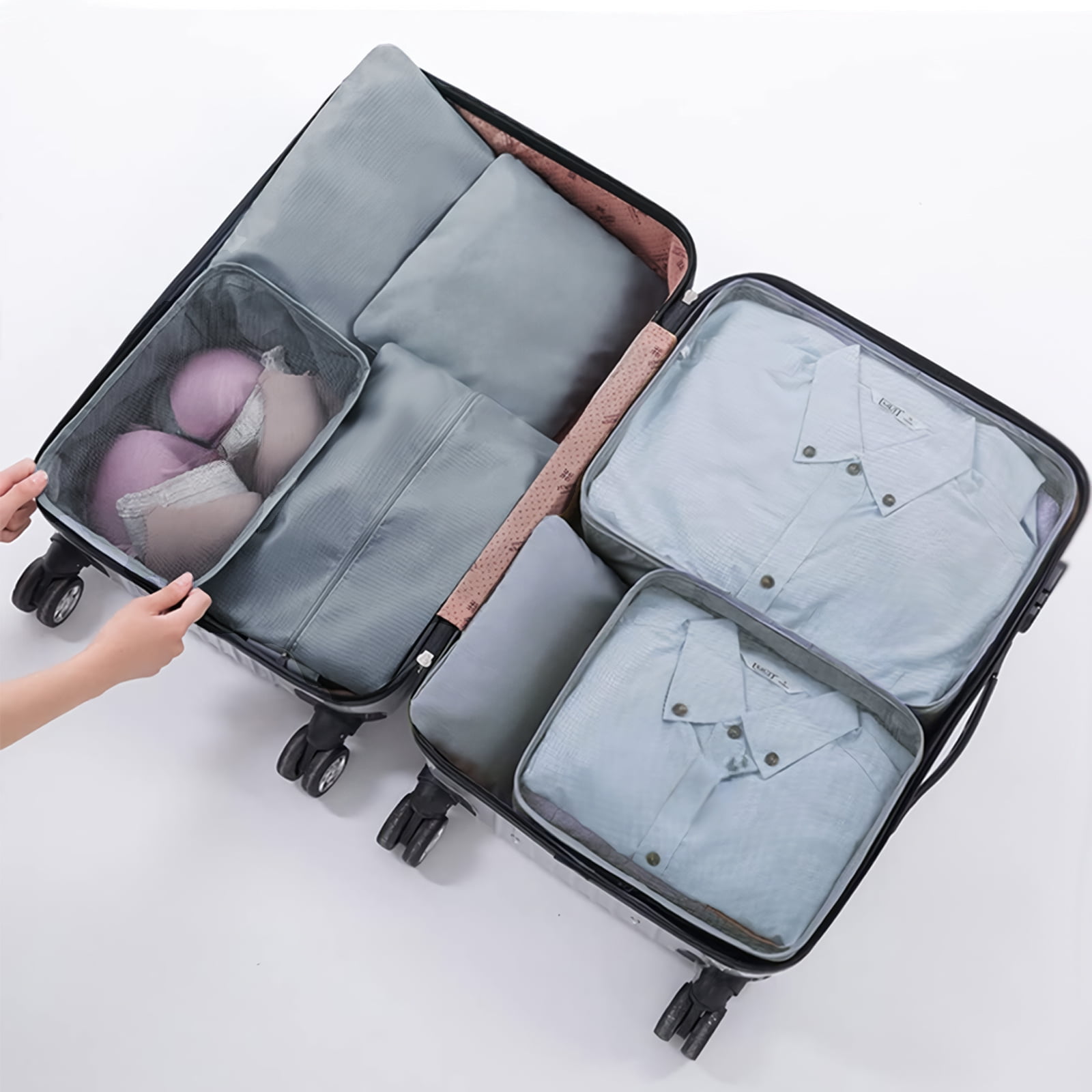 Lockways 8 Pcs Packing Cubes for Travel Luggage Organizer Set for Toiletry Clothes Shoes Suitcase Organizer Bags for Trip