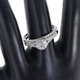 thumbnail image 3 of Diamond Ring Set White Gold Halo Diamond Engagement Ring and Wedding band Set 1/2ctw, 3 of 5