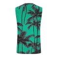 thumbnail image 3 of APEXFWDT Men's Tropical Print Tank Top Fashion Sleeveless Casual Shirt Crew Neck Beach Tank Top for Summer Vacation,L,Green, 3 of 4