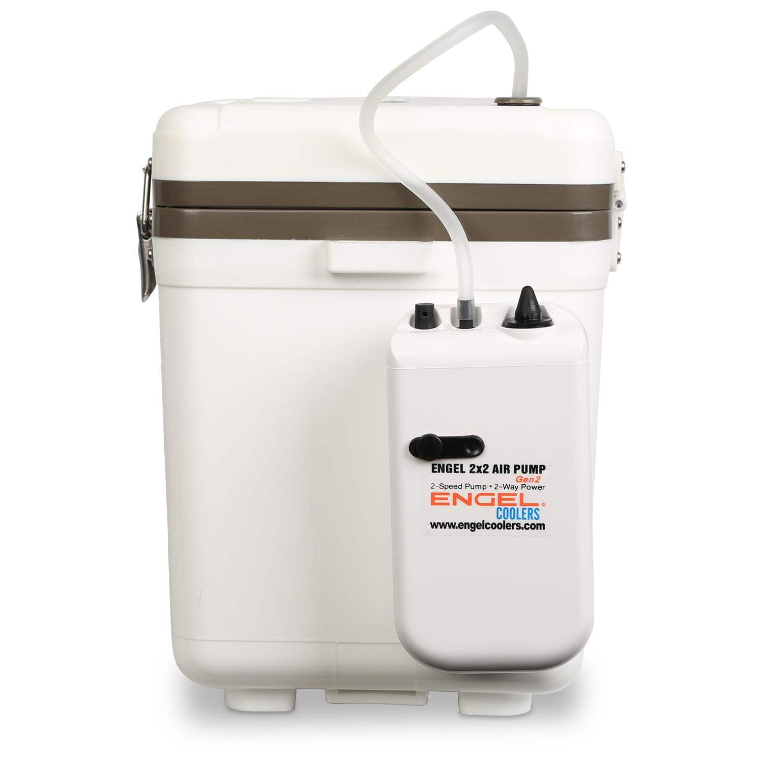 ENGEL ENG-AP 2-Speed Pump Aerator for Live Bait w/ 12V Adapter - White