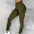 thumbnail image 2 of WREESH Athletic Pants for Women Soft Comfort Mid-Waist Yoga Leggings Casual Running Leggings Olive Green, 2 of 5