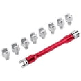 thumbnail image 2 of CNC Handle Spoke Wrench, Long Durability Length 93mm/3.7in Motorcycle Spoke Wrench High Strength  For 5.0-6.8 Tips Red, 2 of 8