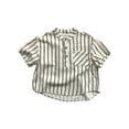 thumbnail image 6 of Paiwinds Kids Striped Print Short Sleeve T-Shirt Round Neck Soft Cotton Blend Casual Sports Top for Boys Girls Daily Wear or Play, 6 of 6