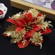 thumbnail image 3 of 15 Piezas de Flores Artificiales de Decoración Navideña de Poinsettia de Navidad, Adornos Decorativos para Árbol de Navidad para Corona de Navidad, Corona de Navidad (Rojo) oso de fresa Electrónica, 3 of 5