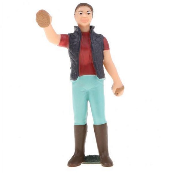 lionlar 2x Children' Realistic Figure Imitation Farmer Model with Domestic Animals
