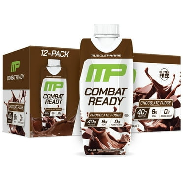 MusclePharm Combat Ready™ Protein Shake, Chocolate Fudge, 17 fl oz (500 ml)