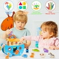 thumbnail image 5 of Toddlers Noah's Ark Toys with Wooden Animal Shape Sorters, Baptism Gifts for Girls Boys 1 2 3 4 Years Old, Montessori Educational Toys for Toddlers 1-3, Bible Story Book for Kids Ages 2-4, 5 of 7