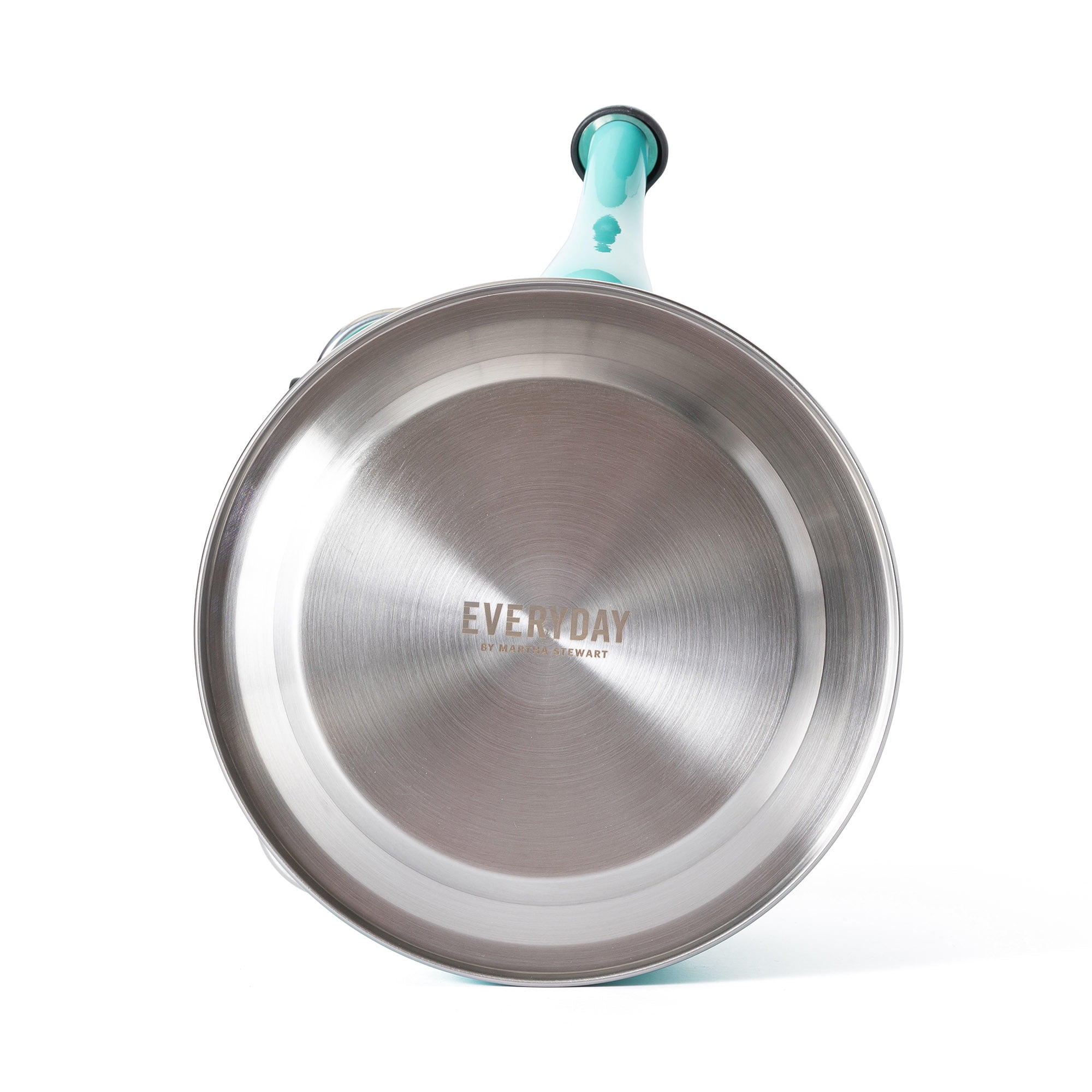Martha Stewart Everyday Lily Pond 2.2-Quart Stainless Steel Teal Tea Kettle with Lid