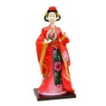 thumbnail image 5 of Chinese Figurine Collectible Doll Traditional Statue Handcrafted with Silk Fabric for Office Desktop and Cabinet Decor, 5 of 9