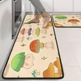 thumbnail image 2 of Kitchen Rugs Sets Of 2,Red Mushroom Cartoon Light Pattern Anti Fatigue Kitchen Mat Rugs Non Slip Washable,Decorative Kitchen Floor Mats for Kitchen,Sink,Laundry,17"x47"+17"x47", 2 of 5