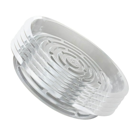 5 Pack Clear Plant Saucer Drip Trays for Indoors Outdoors, 10 in Plastic Flower Plant Pot Saucer