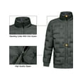 thumbnail image 3 of Little Donkey Andy Men's Puffer Warm Jacket Windproof Winter Coat with Recycled Insulation Grey XXL, 3 of 7