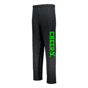 JANT girl Black Youth Cheerleading Sweatpants (Youth Large 14/16, Neon Green)
