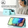 thumbnail image 6 of Mantto Crossbody Wallet Women Case for Samsung A51 5G, [RFID Blocking] CRedit Card Holder Phone Case with Strap Leather Purse with Lanyard Magnetic Flip Cover Girl for Samsung Galaxy A51 5G, Blue, 6 of 10