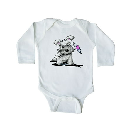 

Inktastic Schnauzer With Heart Gift Baby Boy or Baby Girl Long Sleeve Bodysuit