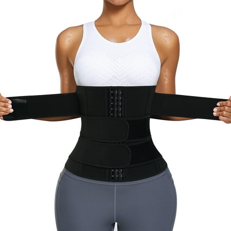 

Irisnaya Women s Sport Band Slimming Waist Trimmer Workout Belt Adjustable Fitness Weight Loss Sauna Sweat Band Corset Sauna Sweating Suit Back Support(Black XX-Large)