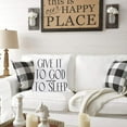 thumbnail image 4 of Give It to God and Go to Sleep Throw Pillow Cover Christian Religious Saying Home Sofa Couch Bedroom Sleeping Decorative Pillowcase 18x18 Inch White Linen Square Pillows Cushion Cover, 4 of 5