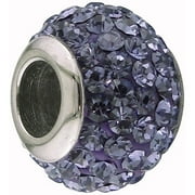 Stainless Steel Tanzanite Crystal Bead