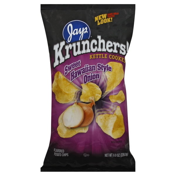 Krunchers! Kettle Cooked Sweet Hawaiian Style Onion Potato Chips, 8 Oz