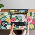 thumbnail image 4 of Long Mouse Pads for Desk,Pioneer Flower Floral Print Pattern Desk Mats on Top Of Desks, Desk Mouse Pad Extra Large with 3mm Non-Slip Base and Stitched Edge for Gaming,Office,Work,Home 47.3"x23.6", 4 of 6