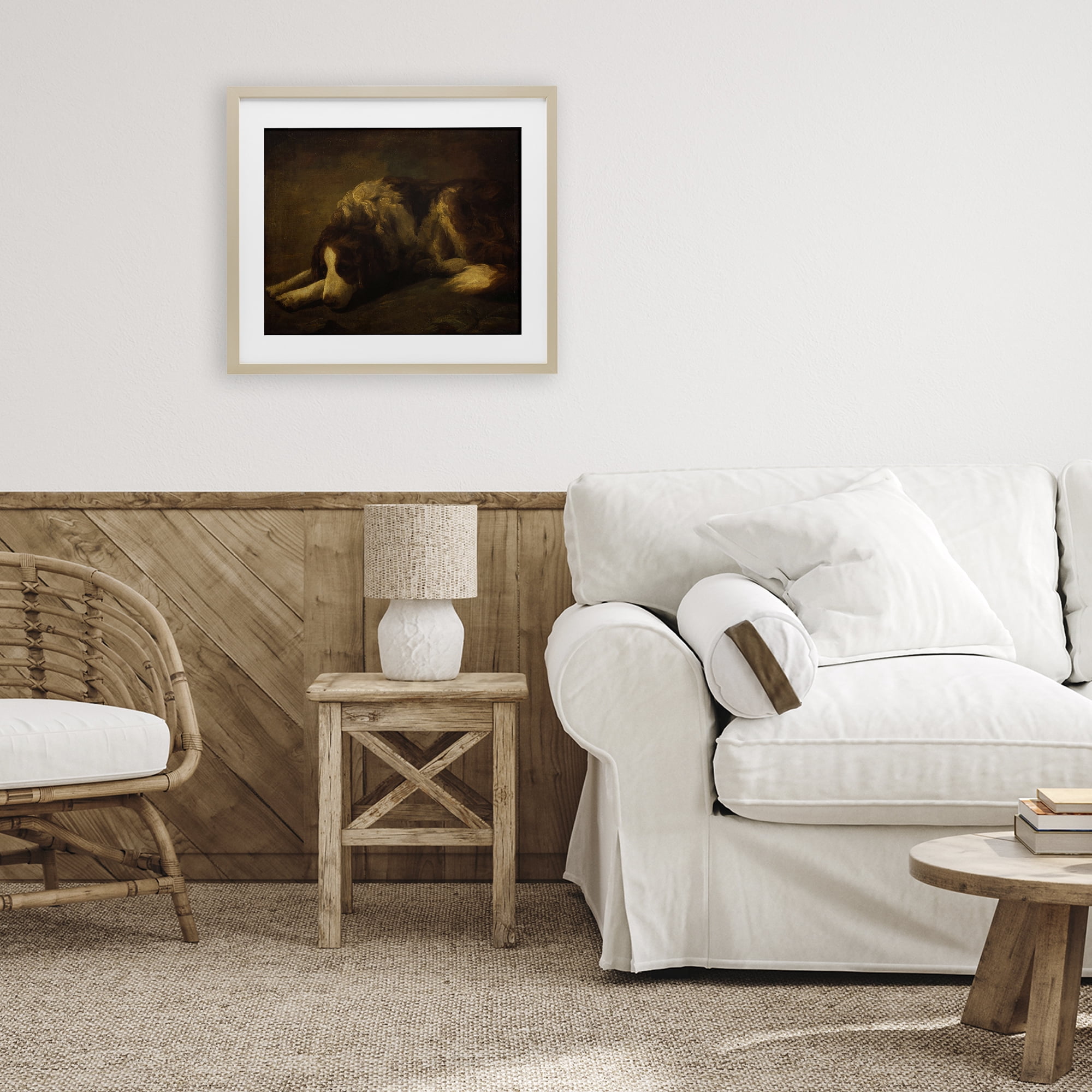 Stupell Industries Dim Lighted Classic Dog Birch Framed Print Under Glass, design by Lil' Rue