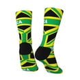 thumbnail image 5 of Women Colorful Crew Socks Jamaica Jamaican Kingdom Flag Novelty Fun Socks For Mens, 5 of 7