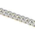 thumbnail image 6 of 10K Yellow Gold 14mm Diamond Solid Miami Cuban Bracelet 9.50" Pave Link 7.75 CT., 6 of 8