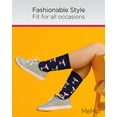 thumbnail image 5 of MeMoi Cosmopolitan Bamboo Blend Crew Socks - Womens - Female, 9-11, Navy, 5 of 7
