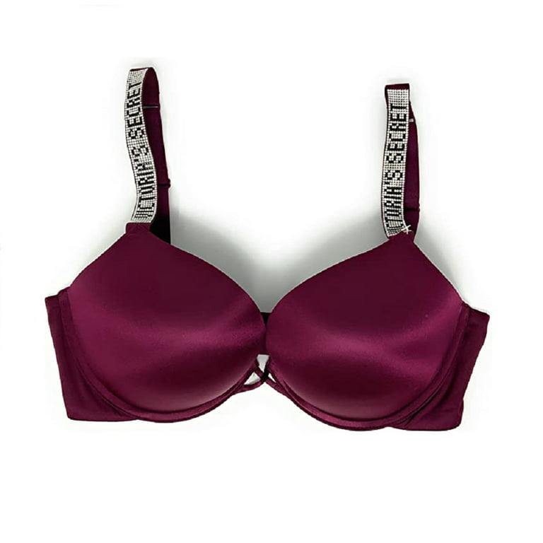 Buy DIL-SE Women's Demi Cup Bra with Transparent Straps(Pack of 2 Bra)  (28B, Magenta & Maroon) at