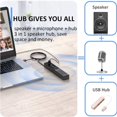 thumbnail image 2 of 5X Altavoces para Computadora 3 en 1 con MicróFono y Concentradores Altavoz de Conferencia USB, MicróFono de PC para Videoconferencia, 2 of 5