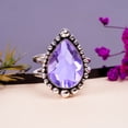 thumbnail image 2 of Colour Changing Alexandrite Gemstone 925 Sterling Silver Ring, 16X12 mm Pear Gemstone Ring, Purple & Pink Ring, Christmas Gift, Unique Jewelry Ring, A, 2 of 4