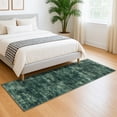 thumbnail image 3 of iOhouze Runner Rugs 2x8 Washable Runner Rug for Hallways Non Slip Kitchen Runner Low Pile Soft Printed Faux Wool Abstract Floor Runner for Inodoor Bedroom Entryway Laundry Room, Dark Green, 3 of 10
