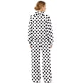 thumbnail image 2 of Garronmavis Women's Sweatsuits Womens Sweat Set Polka Dot Hoodie and Sweatpants Set for Women 2 Piece Outfits Wide Leg Sweatpant with Pockets White, Size L, 2 of 6