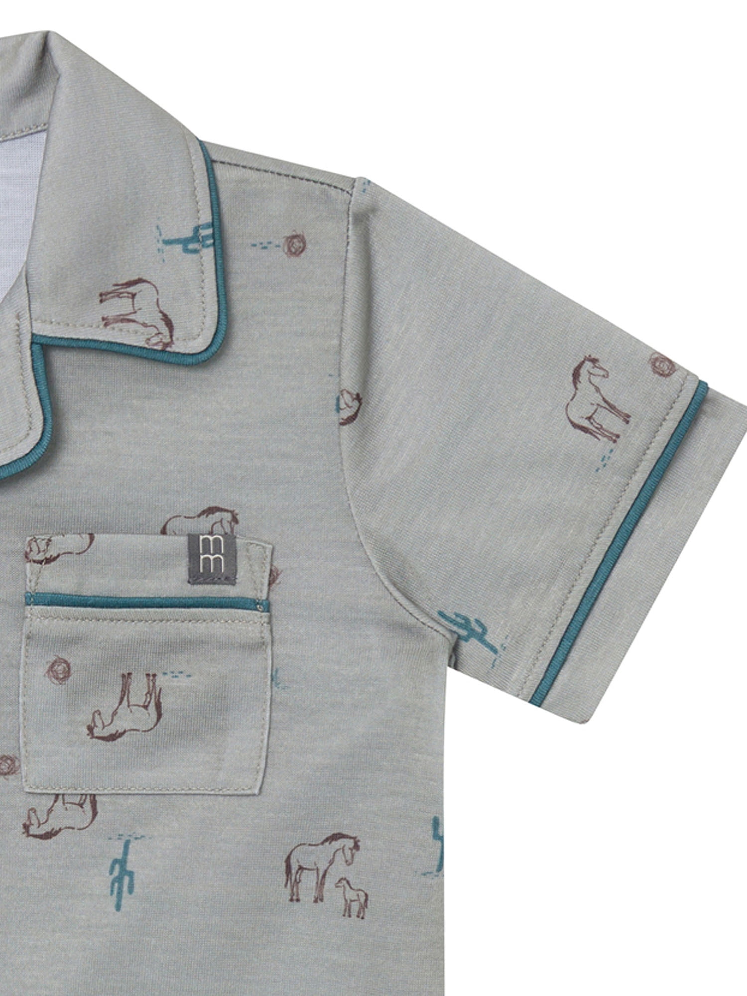 Modern Moments by Gerber Gender Neutral Coat Pajama Short Set, 2-Piece, Sizes 12 Months - 5T