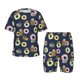 thumbnail image 1 of Fotbe Sloth with Donuts Pijama Estampada de 2 Piezas para Niños – Ropa de Dormir de Manga Corta Cómoda para Niños y Niñas, Camiseta y Shorts de Algodón-Large, 1 of 6