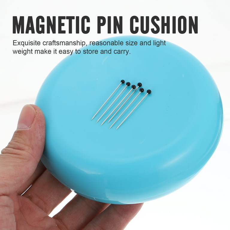 Etereauty Pin Magnetic Holder Sewing Cushion Needle Keeper Pincushion Accessories Embroidery Magnet Colored Bobby Spool, Size: 4.33 x 4.33 x 1.18