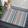 thumbnail image 3 of 2x3 Ft Entryway Area Rug, Blue Grey Orange Striped Kitchen Rug Runner Washable Floor Mat, Modern Stripes Art Farmhouse Non Slip Indoor Door Mat Throw Carpet for Bathroom Living Room Bedroom, 3 of 8