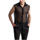 thumbnail image 2 of Camiseta sin mangas con cuello vuelto para hombre, informal, a la moda, lisa, sin mangas, con botones, blusa de poliéster con encaje., 2 of 5