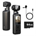 thumbnail image 1 of Cámara Corporal 4K con Micrófono Externo, Mini Cámara Digital de Bolsillo con Wifi para Deportes Al Aire Libre, Ciclismo, Viajes y Acción (64 GB), 1 of 5