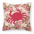 thumbnail image 2 of Carolines Treasures Crab Shabby Chic Roses Square Decorative Outdoor Pillow, 2 of 2