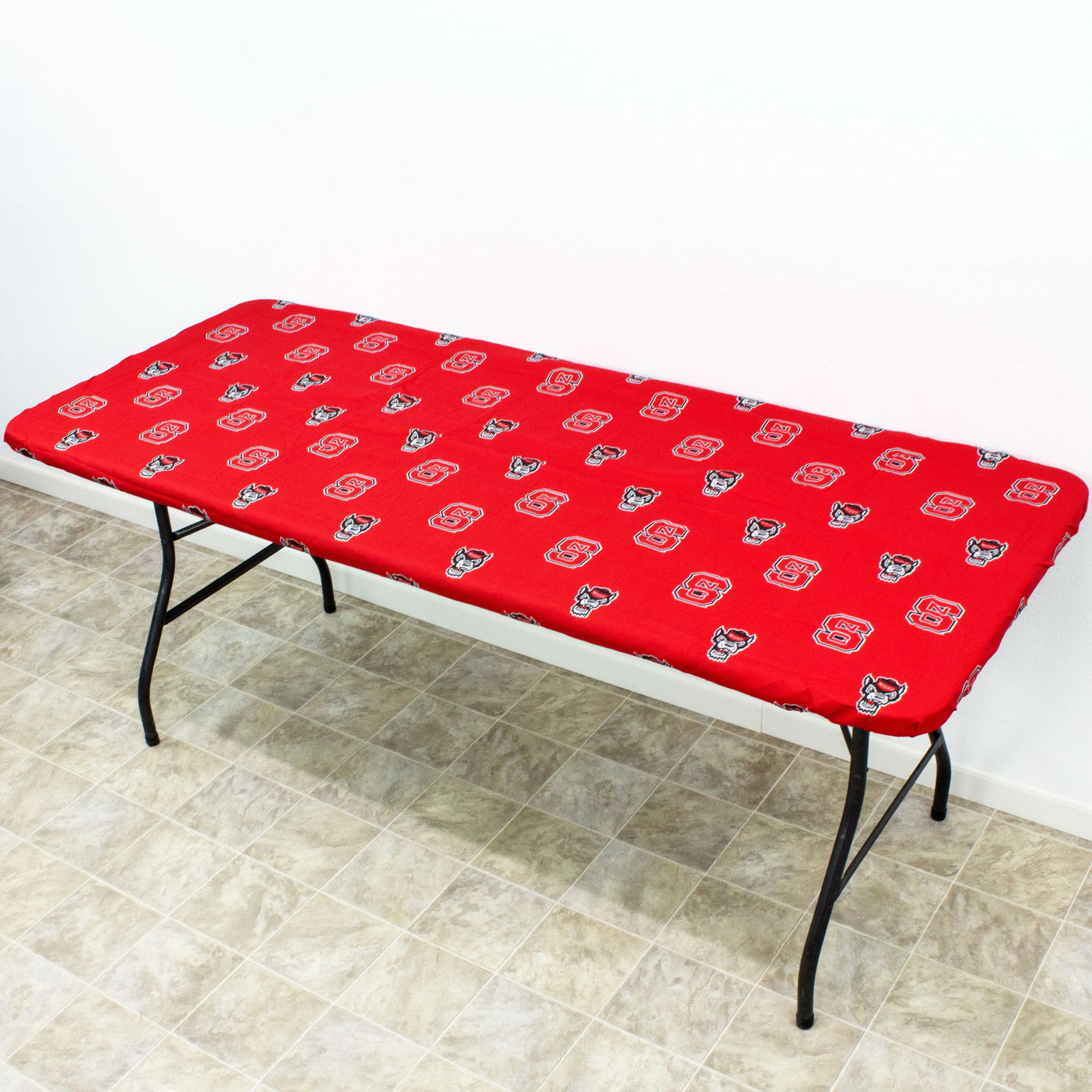 College Covers North Carolina State Wolfpack Tailgate Fitted Tablecloth, 72" x 30", 6 ft Table Cover