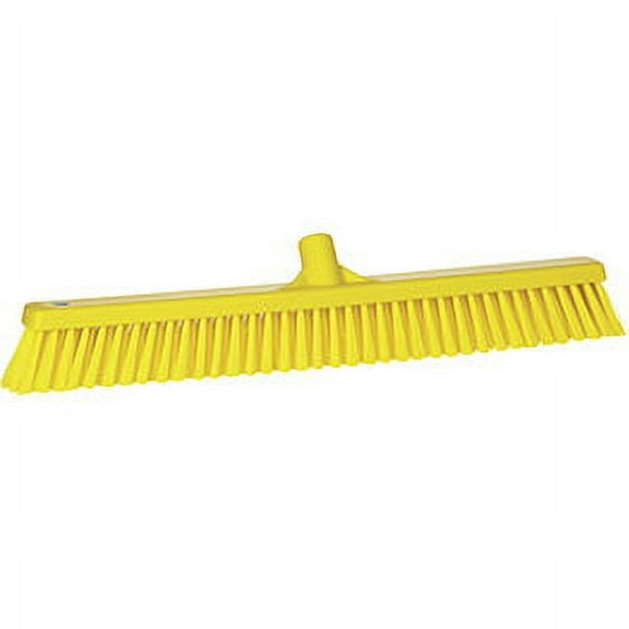 Vikan 24" Combo Push Broom- Soft/Stiff - Yellow (2 Units)